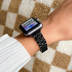 Correa de acero inoxidable para Apple Watch, malla de cinco hileras con carcasa integrada, modelo Payda