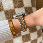 Correa de acero inoxidable para Apple Watch, malla de cinco hileras con carcasa integrada, modelo Payda