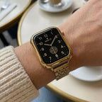 Correa de acero inoxidable para Apple Watch, malla de cinco hileras con carcasa integrada, modelo Payda