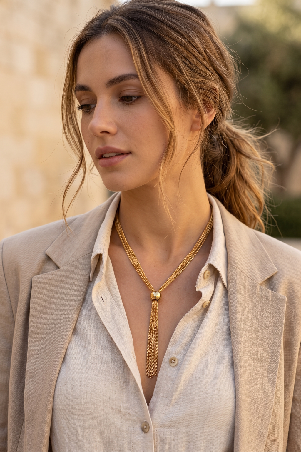 Collar de Malla con Borla