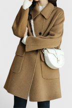 Aveline Classic Double-Breasted Wool Coat