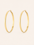 Delaney | Thick Hoop Earrings with Polished Finish
