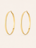 Delaney | Thick Hoop Earrings with Polished Finish