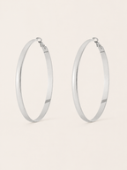 Delaney | Thick Hoop Earrings with Polished Finish