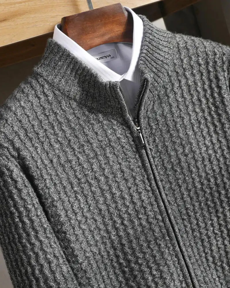 Cárdigan de cachemira con cremallera Yves - LOVRA DESIGN