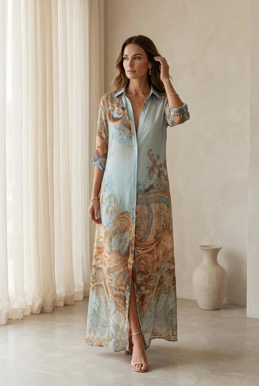 Vestido Maxi Estampado de Lujo - LOVRA DESIGN
