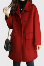 Aveline Classic Double-Breasted Wool Coat