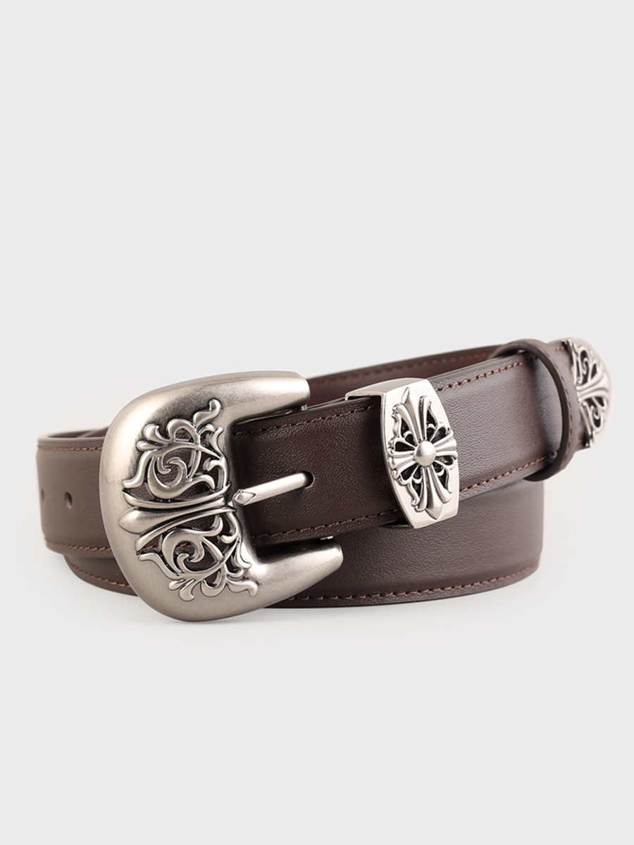 Cinturón Elegante y Versátil con Hebilla Ornamental