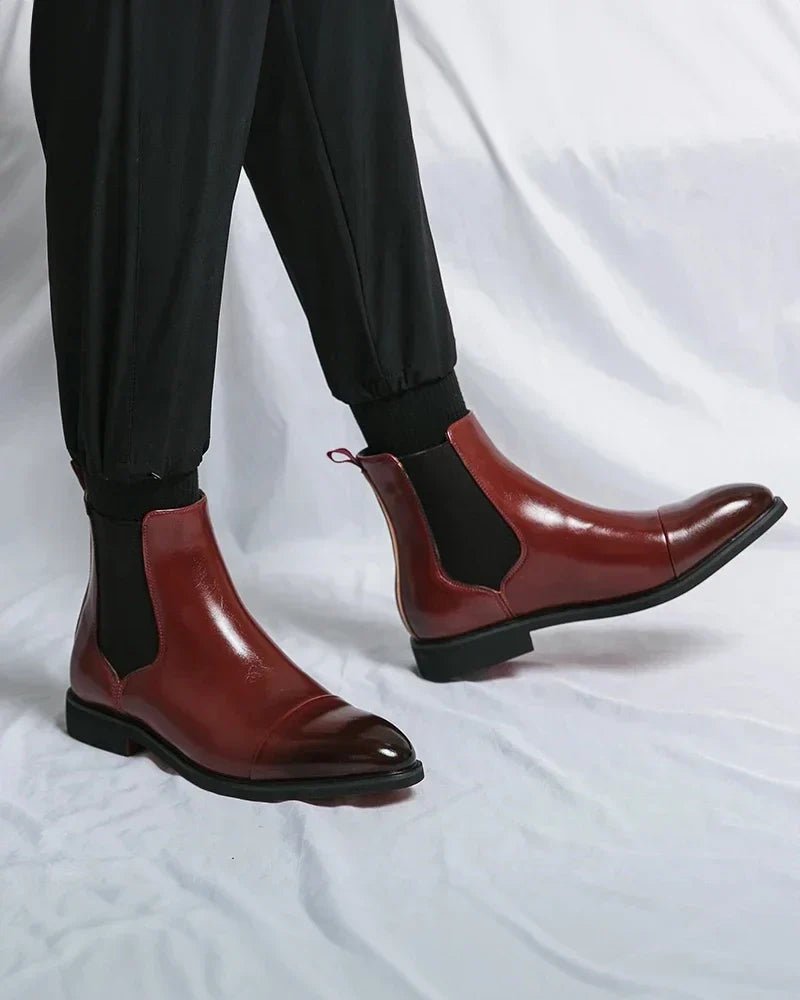 Botines Chelsea de piel auténtica Leonardo Scabusi - LOVRA DESIGN