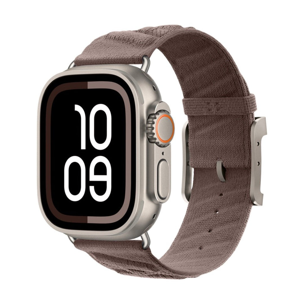 Correa de nylon trenzado para Apple Watch, motivo de olas y H en relieve, hebilla de espiga, modelo Esmeralda