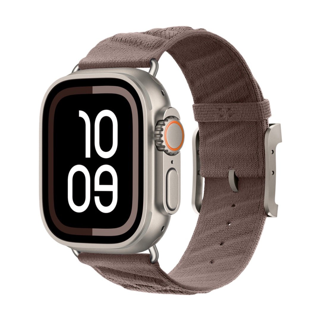 Correa de nylon trenzado para Apple Watch, motivo de olas y H en relieve, hebilla de espiga, modelo Esmeralda