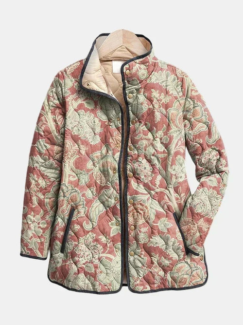 Chaqueta Acolchada Damasco Terracota - LOVRA DESIGN