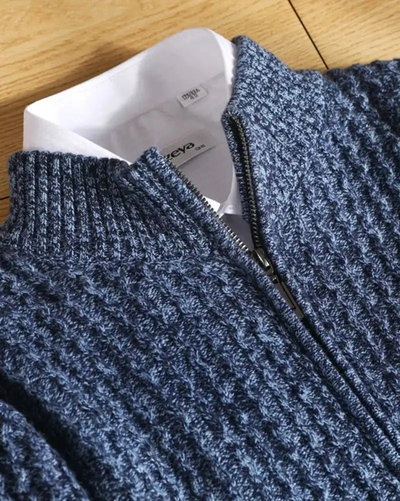 Cárdigan de cachemira con cremallera Yves - LOVRA DESIGN