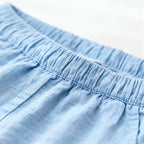 Pantalones cortos de algodón y lino