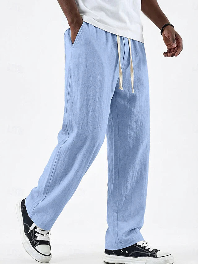 POSITANO Pure Linen Loose-Fit Trousers