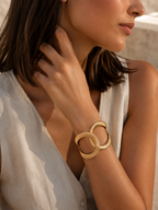 Helmi | Geometric Bracelet with Textured Detail
