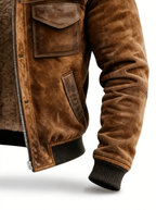 Chaqueta de polipiel con forro sherpa - LOVRA DESIGN