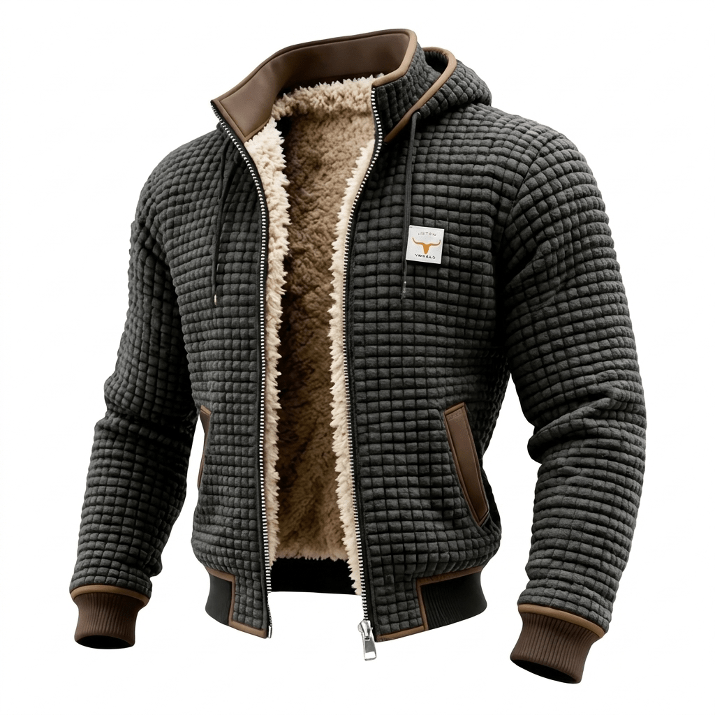 Chaqueta retro con capucha y cremallera - LOVRA DESIGN