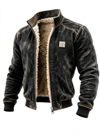 Chaqueta aviador acolchada de polipiel con forro cálido - LOVRA DESIGN