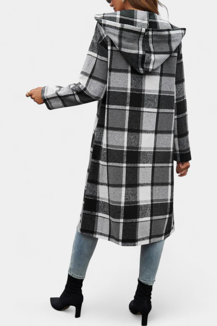Chaqueta de Cuadros con Capucha