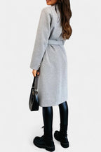 Miguelle Double-Breasted Coat with Tie Belt