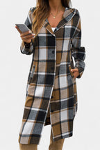 Chaqueta de Cuadros con Capucha