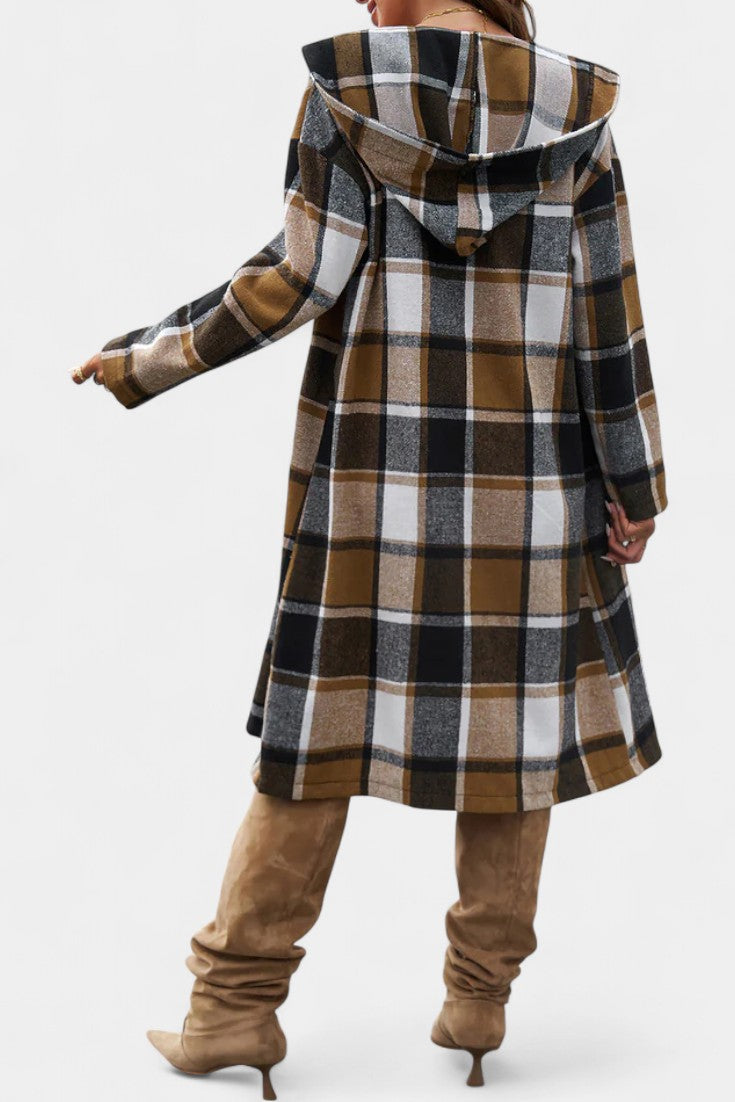 Chaqueta de Cuadros con Capucha