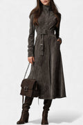 Ambria Long Western Chic Coat with Slim Silhouette