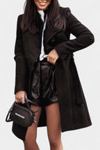Kaya Long Trench Coat with Straight Silhouette and Belt