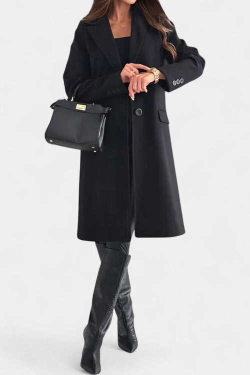 Single-Button Mid-Length Coat