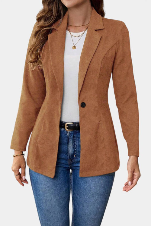Langer Ein-Knopf-Blazer