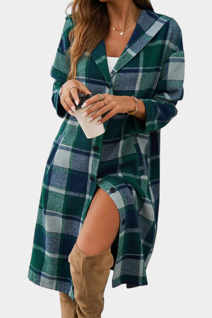 Chaqueta de Cuadros con Capucha