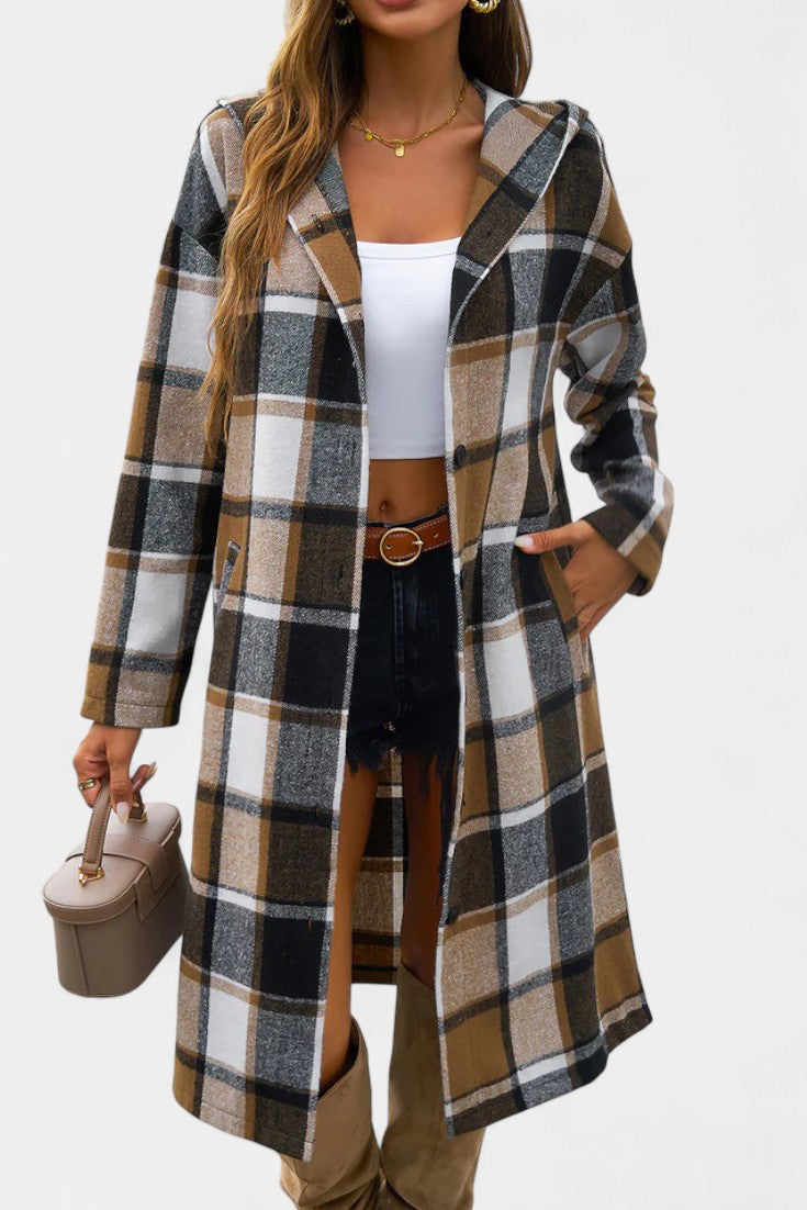 Chaqueta de Cuadros con Capucha