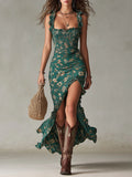 Vestido largo estilo boho retro Zara