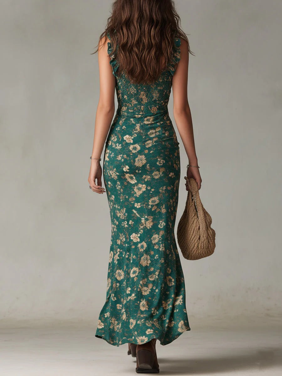 Vestido largo estilo boho retro Zara