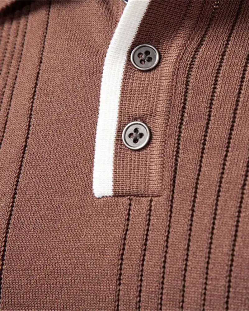 Polo de punto de manga larga Bruno - LOVRA DESIGN