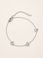 Liesel | Pulsera de Dijes de Corazón con Cadena Delicada