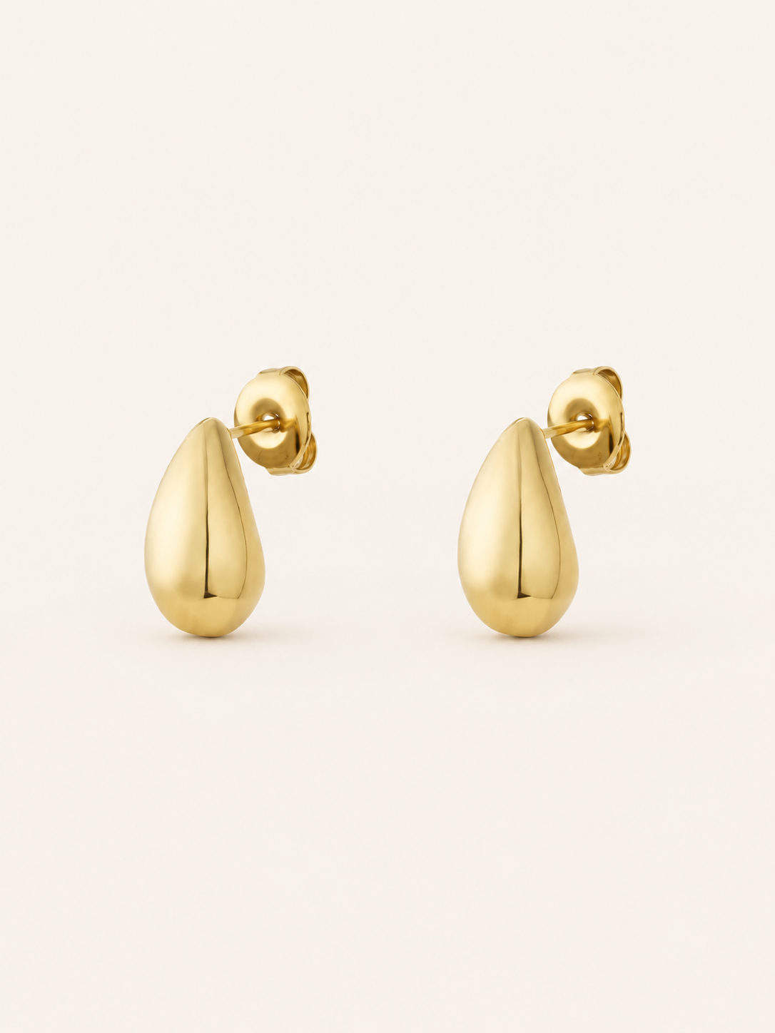 Linnea | Teardrop Stud Earrings with Polished Finish