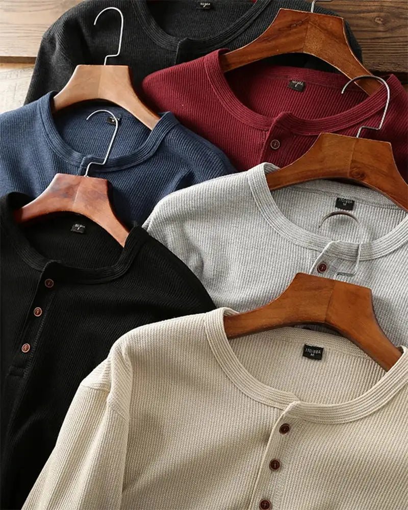 Camiseta henley de manga larga Camden - LOVRA DESIGN