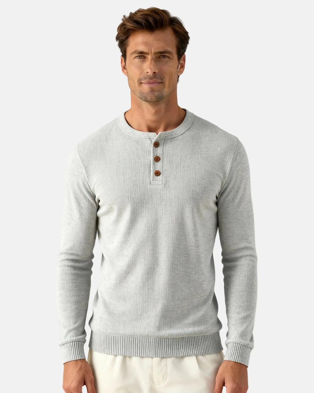 Camiseta henley de manga larga Camden - LOVRA DESIGN