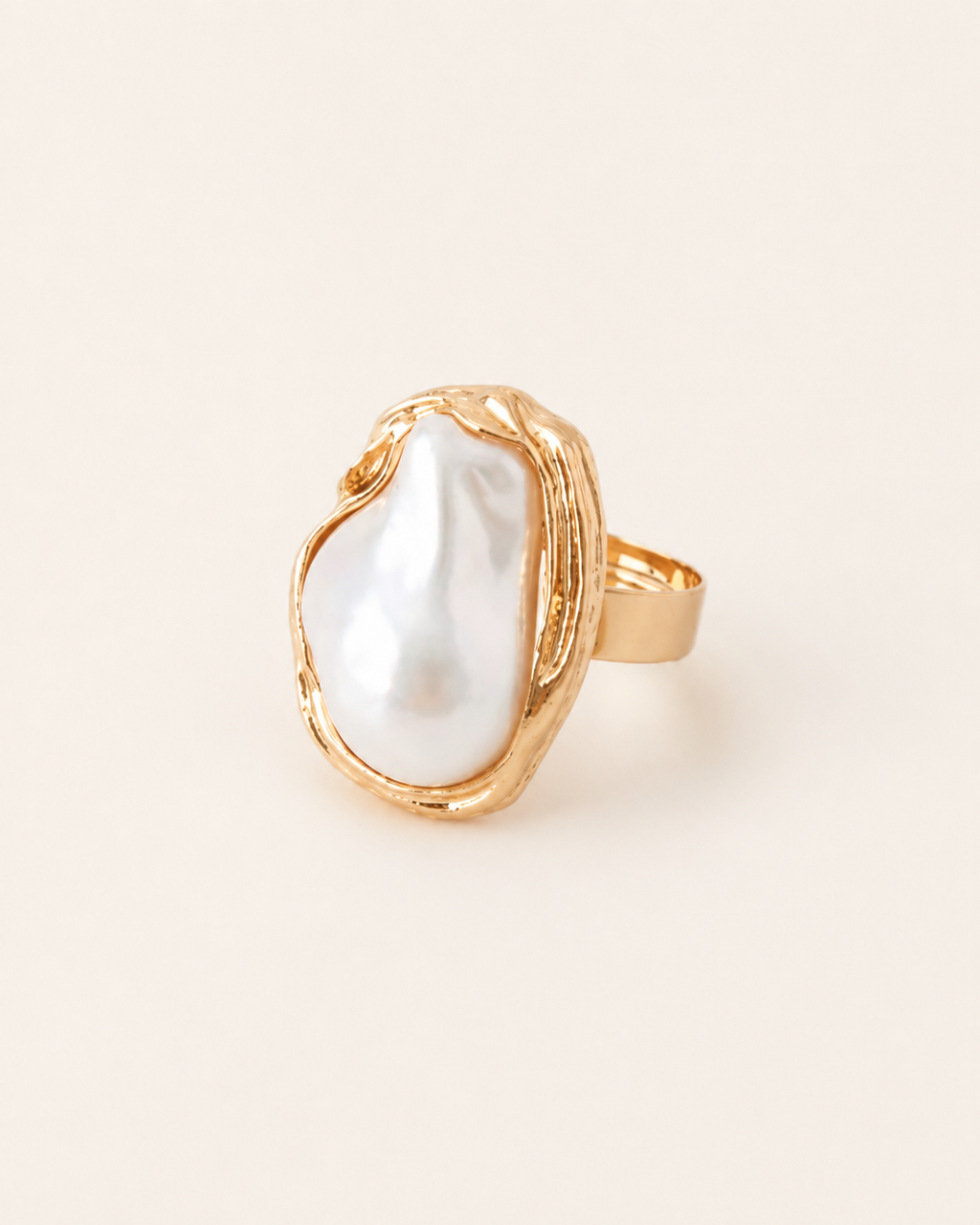 Anillo de Perla Ovalada
