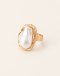 Anillo de Perla Ovalada
