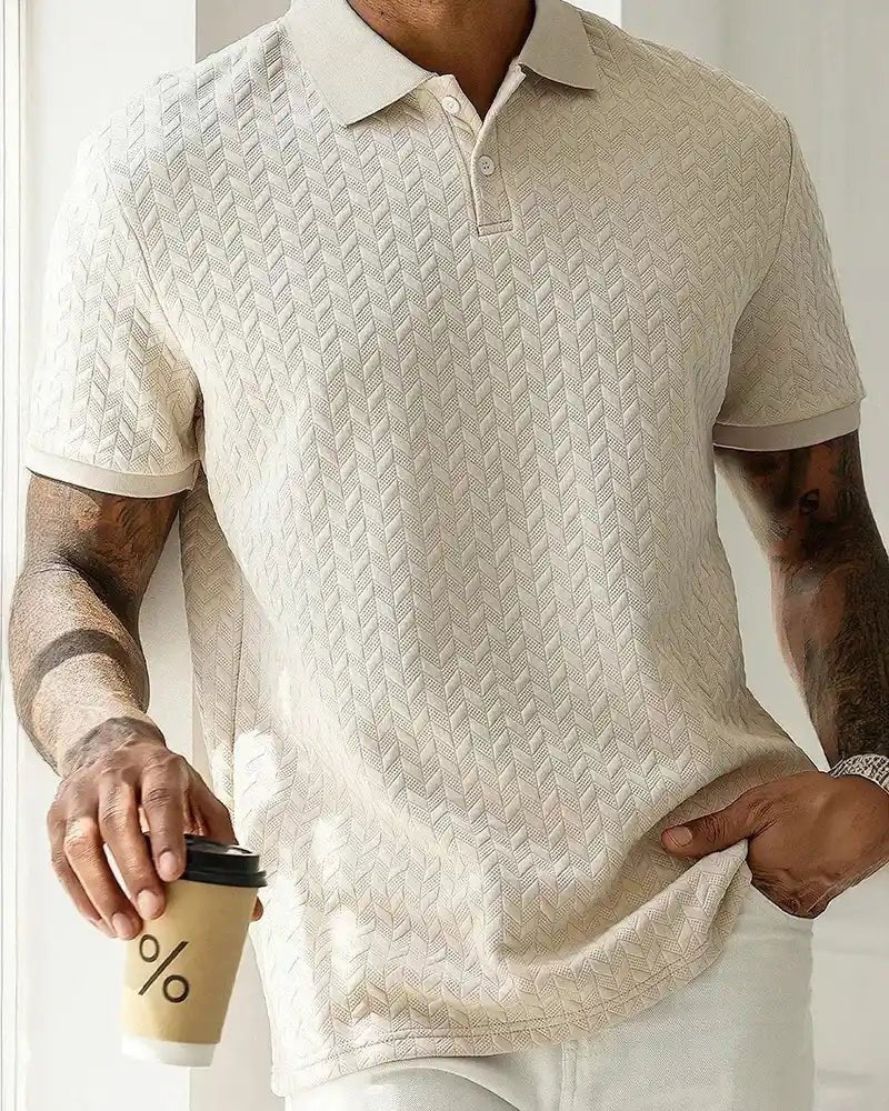 Polo de punto jacquard - LOVRA DESIGN