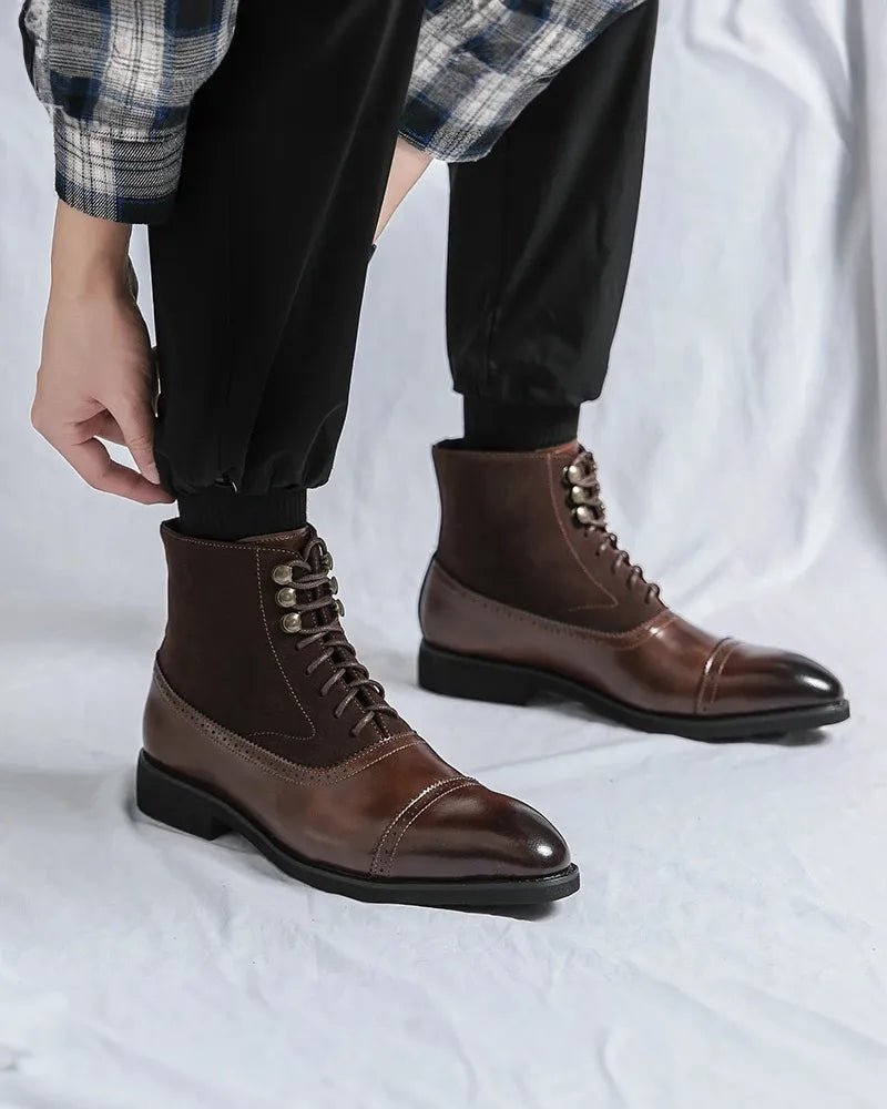 Botas de piel con cordones Los Muertos - LOVRA DESIGN