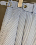 Pantalón con pinzas de seersucker Levoir - LOVRA DESIGN