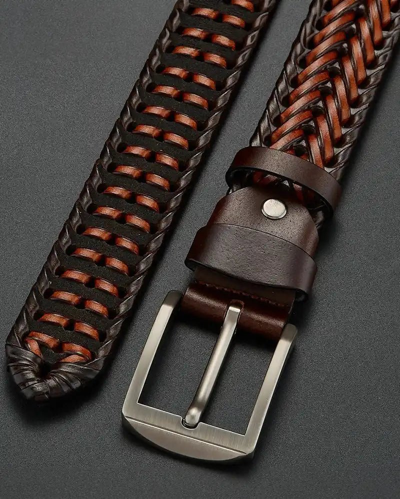 Cinturón trenzado de piel de vacuno - LOVRA DESIGN