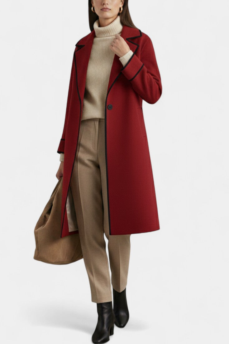 Abrigo Oversize con Cuello Ancho