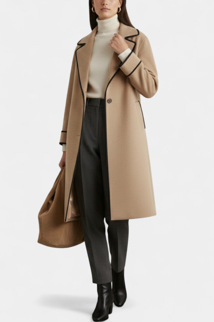 Abrigo Oversize con Cuello Ancho
