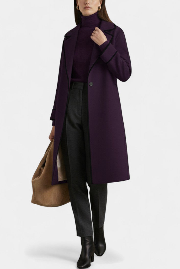 Abrigo Oversize con Cuello Ancho
