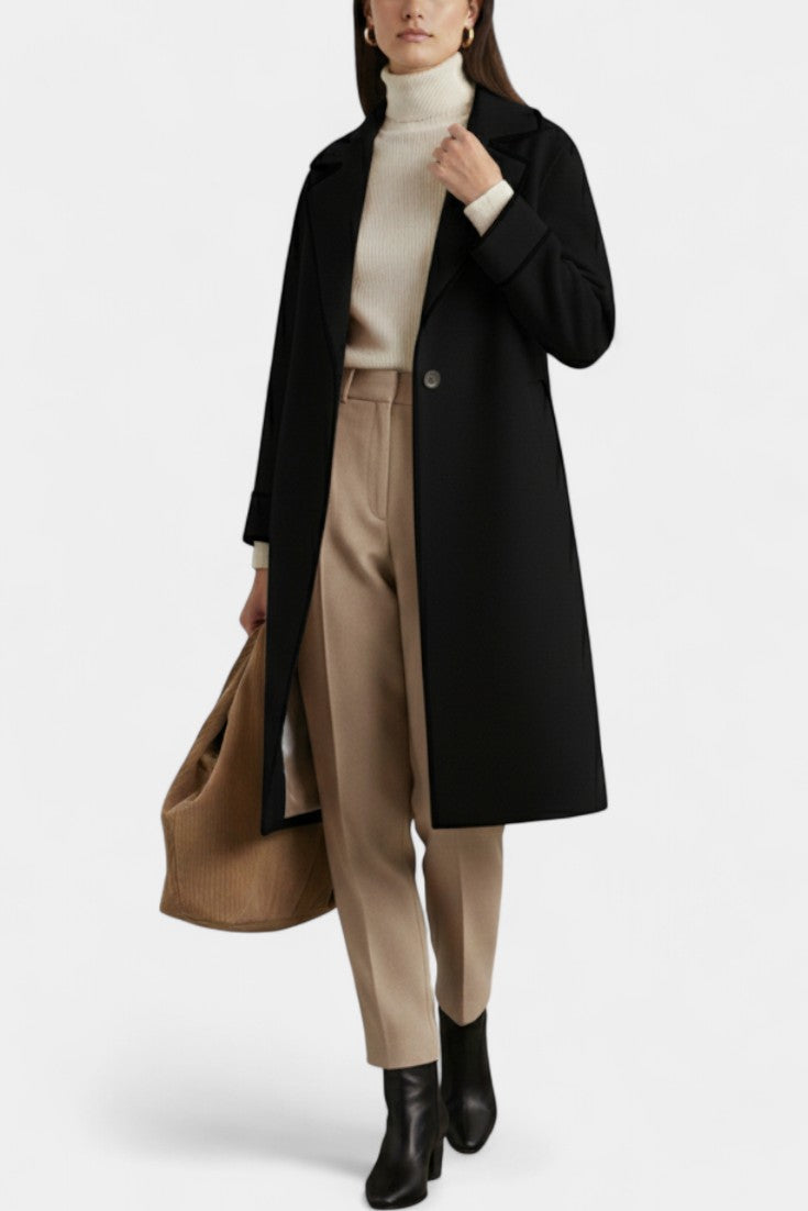 Abrigo Oversize con Cuello Ancho